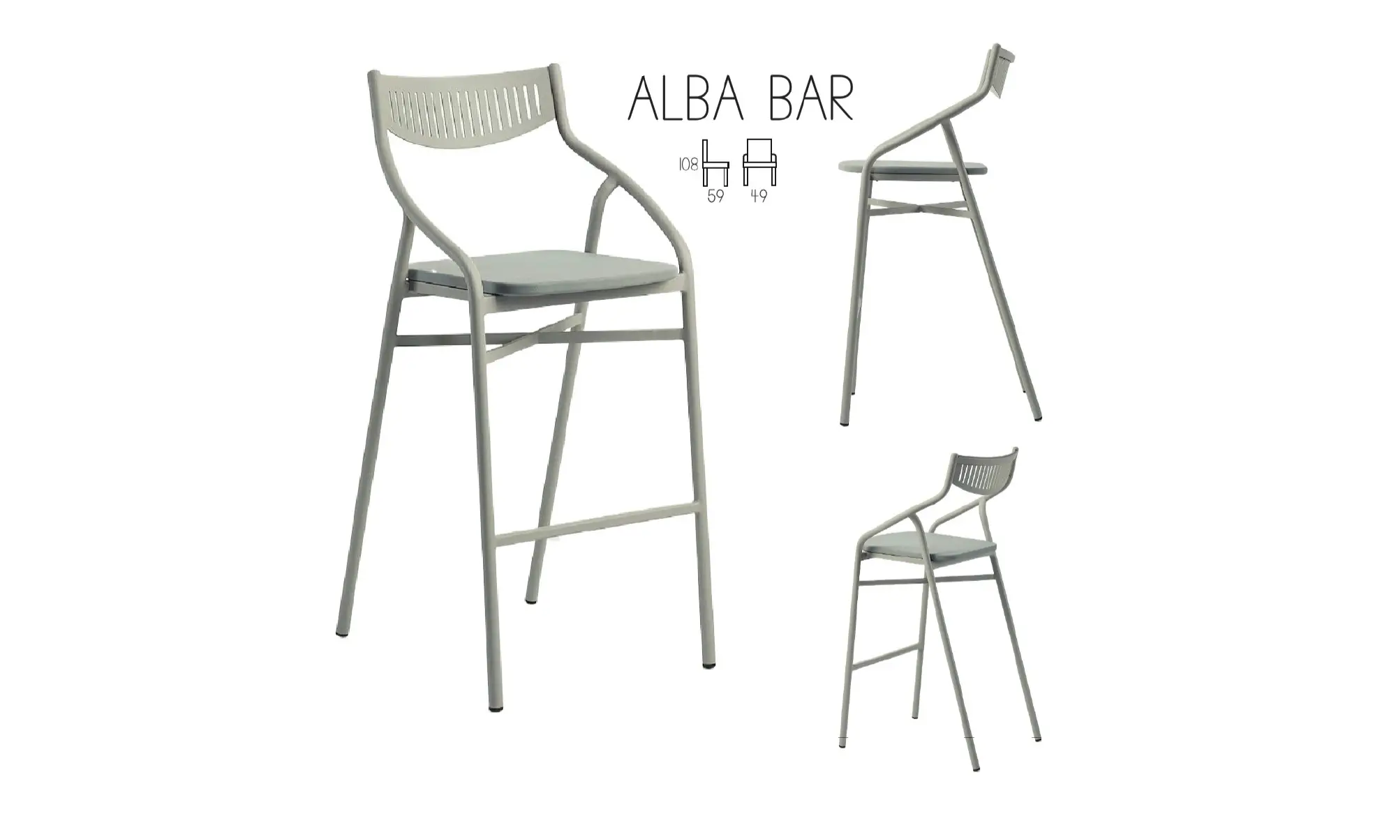 Alba Fileli Bar Sandalye