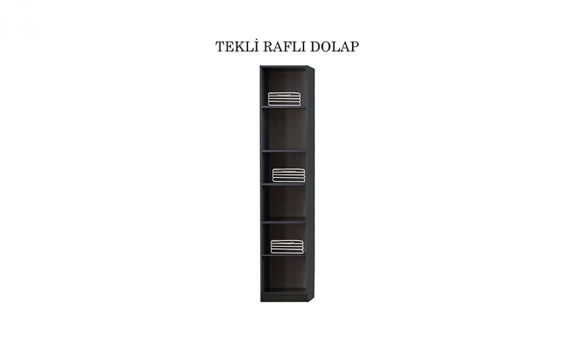 Lavish Tek Kapaklı Raflı Dolap