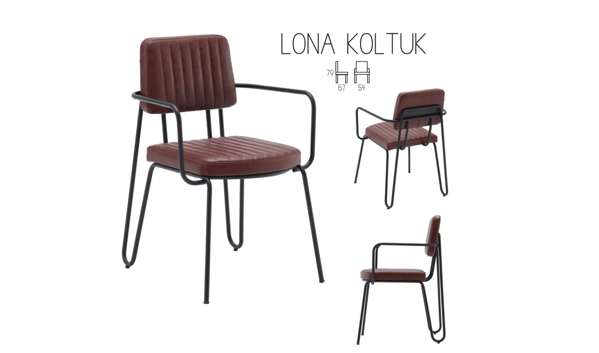 Lona Kollu Sandalye
