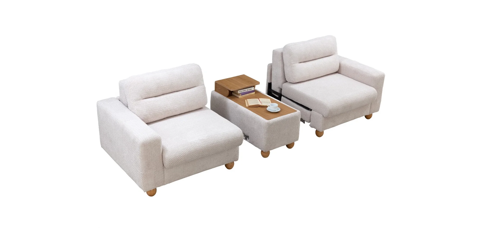 Velin 3lü Sehpalı Koltuk