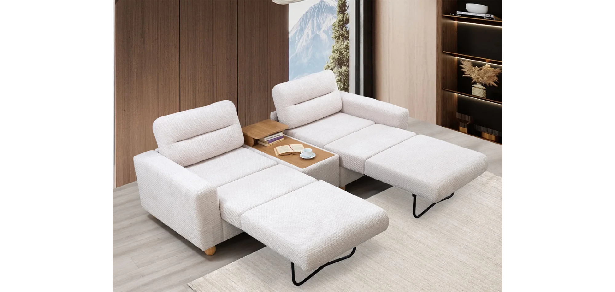 Velin 3lü Sehpalı Koltuk