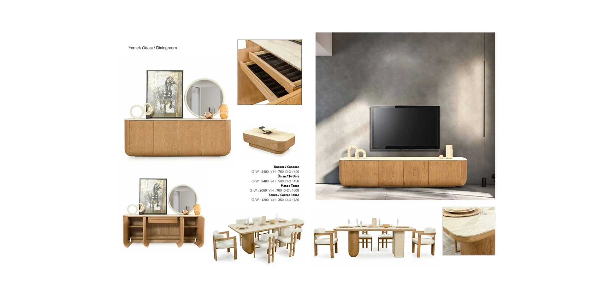 Eravelle Yemek Odası Takımı