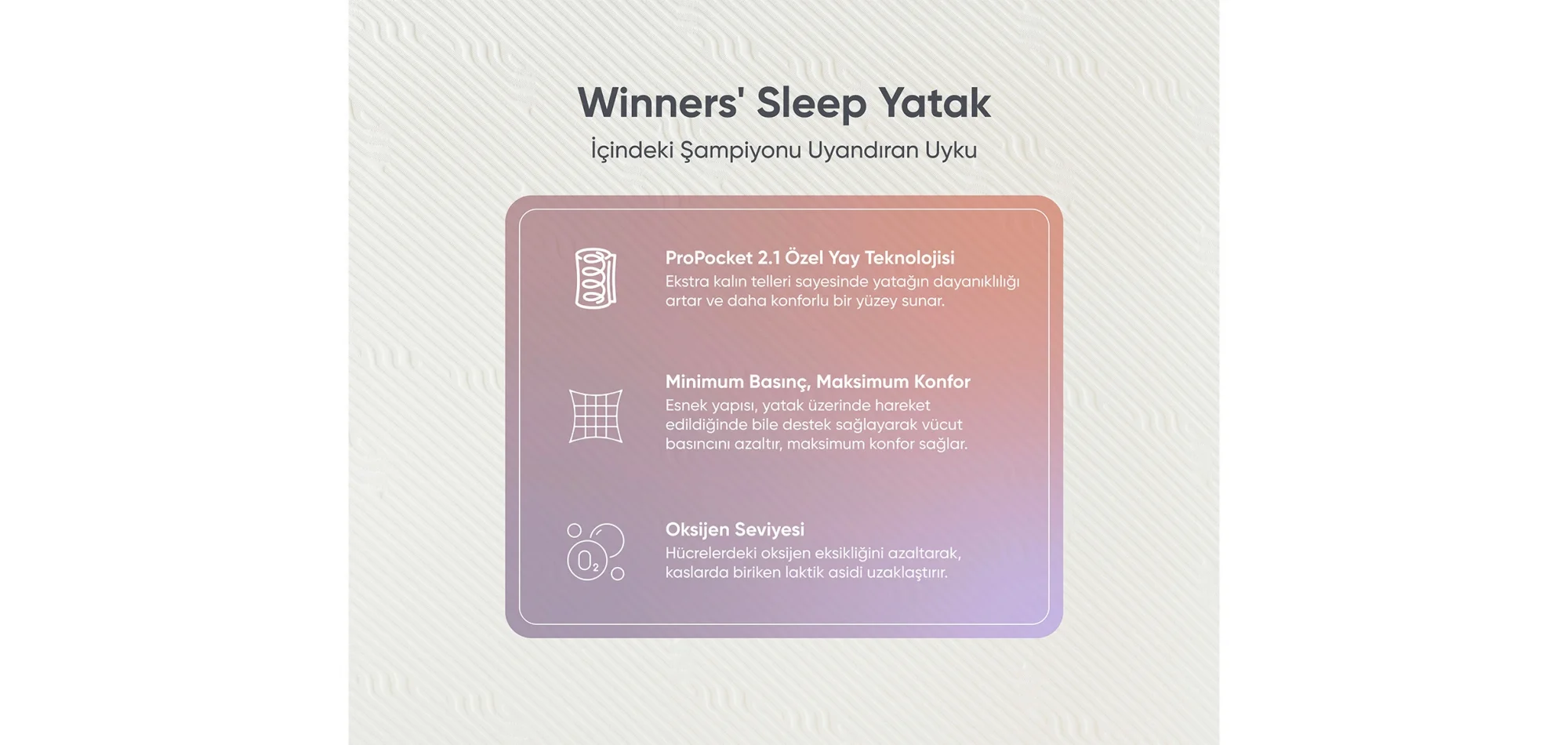 Winners Sleep Hybrid Yatak 90x190