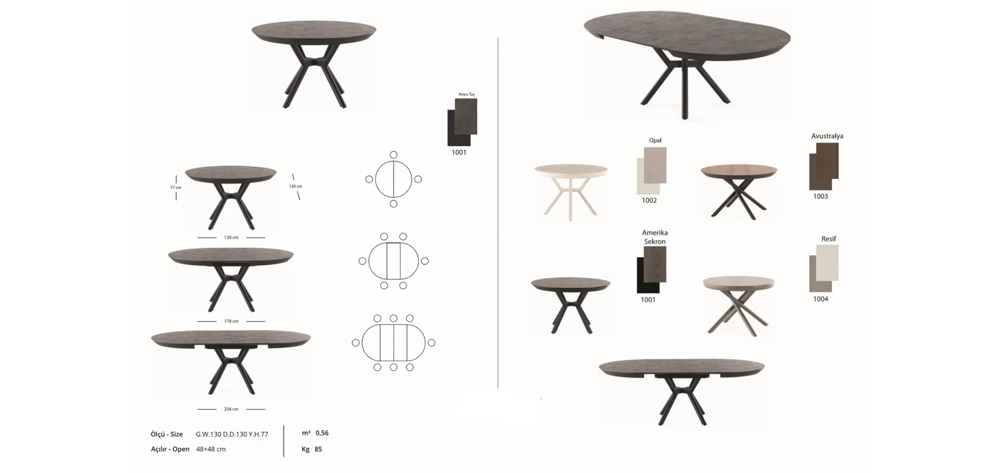 Star Çift Açılır Masa