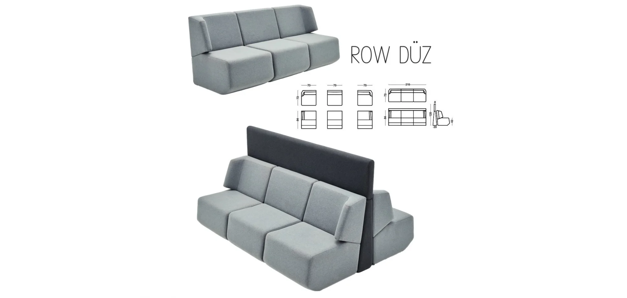 Row Düz Puf Kollu & Kolsuz (Adet)