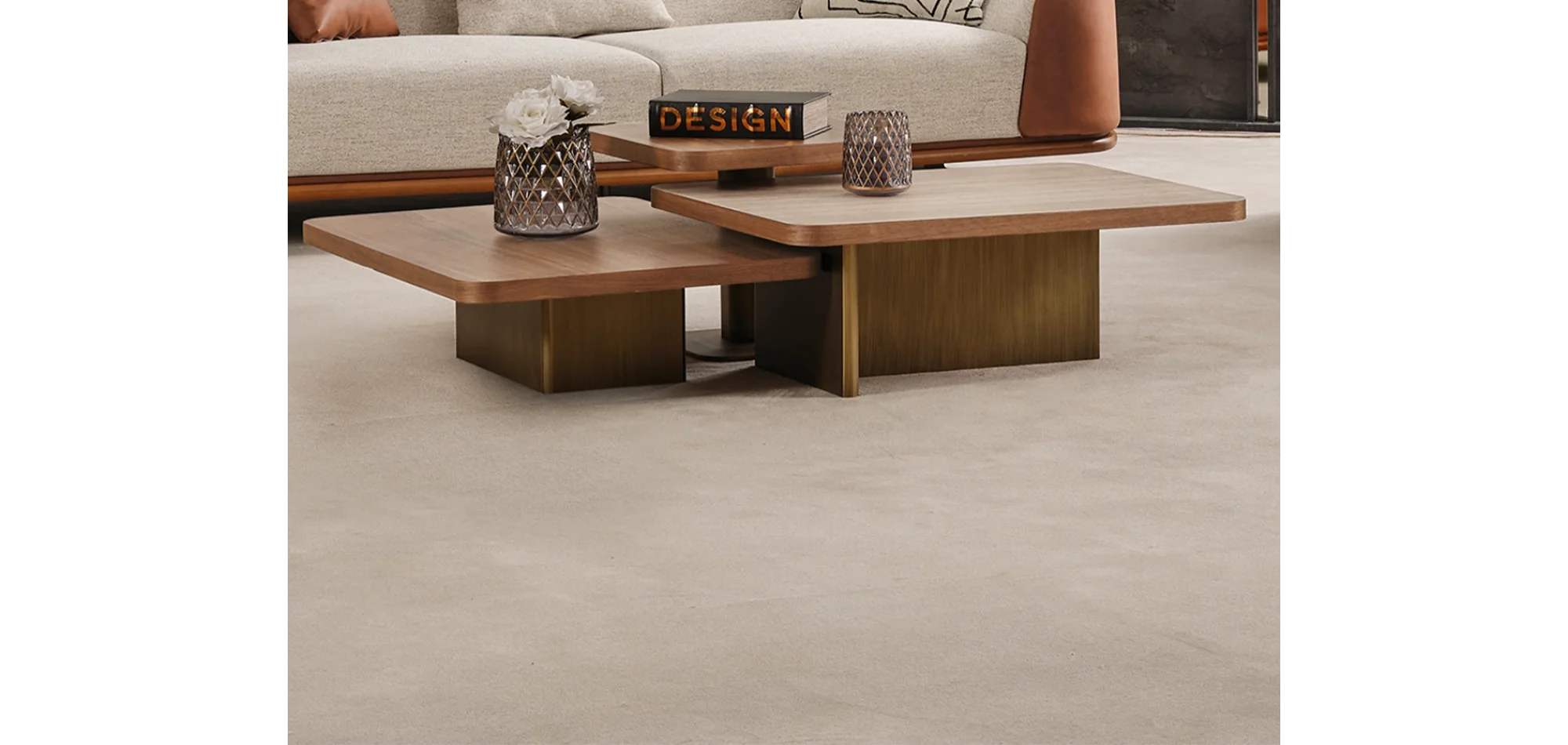 Adora Orta Sehpa (Mermer Desen) (G,92-D,69-Y,33)