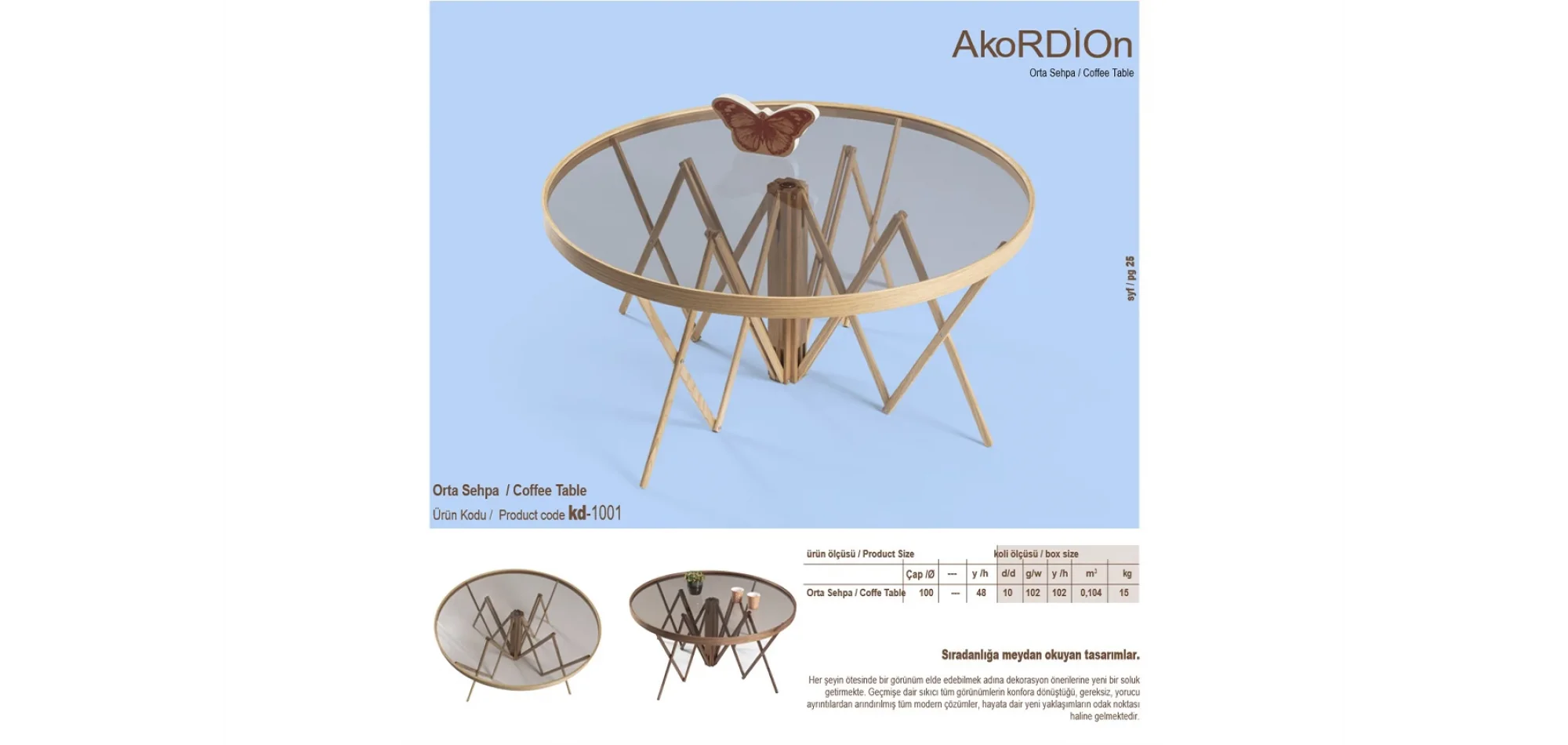 Akordion Orta Sehpa