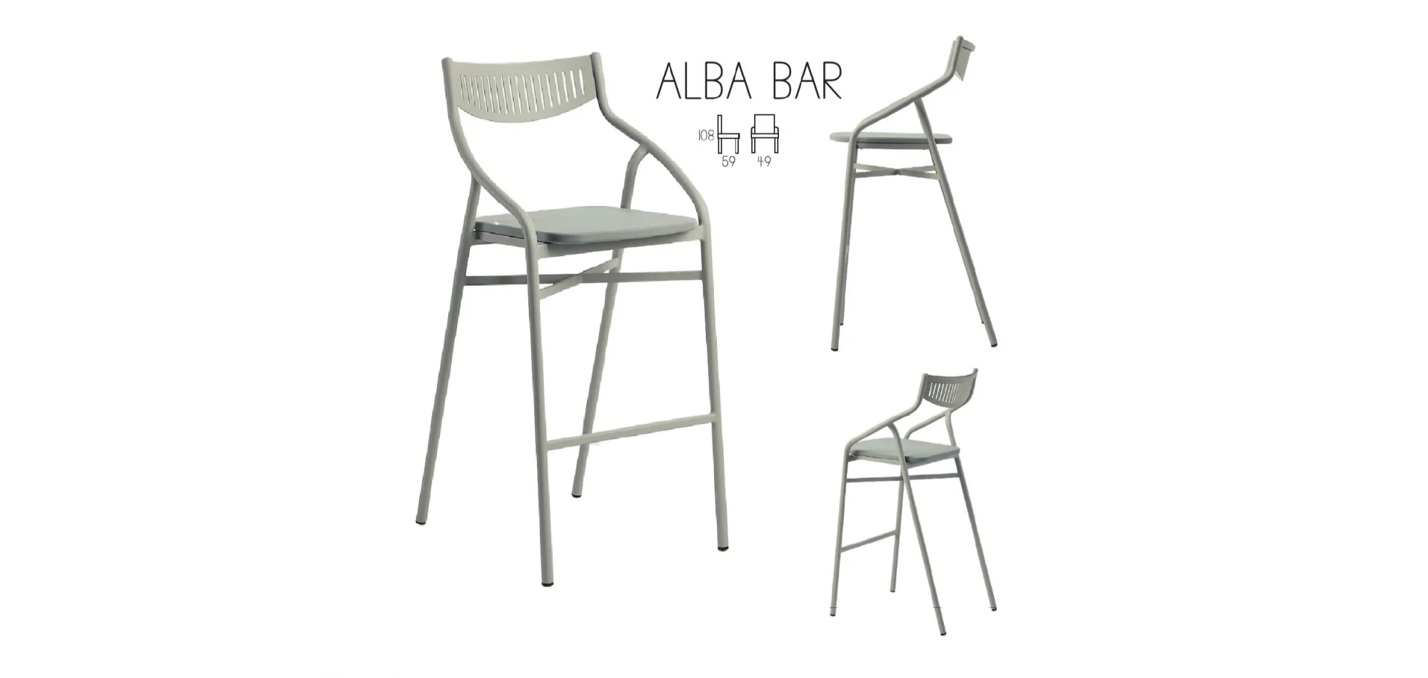 Alba Fileli Bar Sandalye