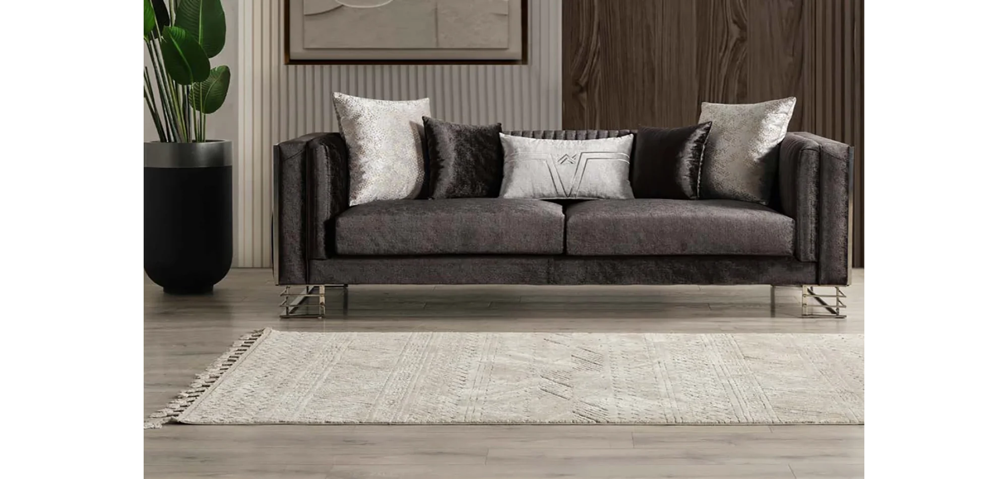 Arven Gümüş 4lü Koltuk