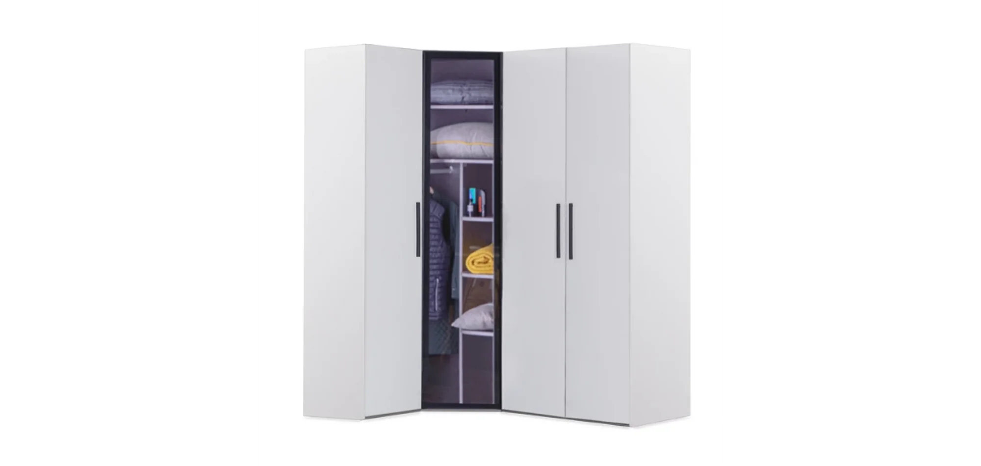 Atlas White Köşe Dolap (Seçenek 832)