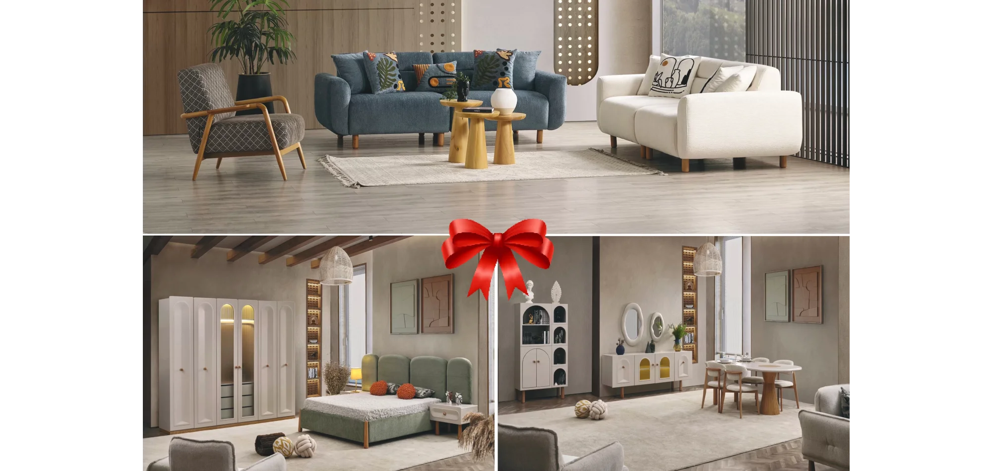 Bohem Düğün Paketi 3lü Set