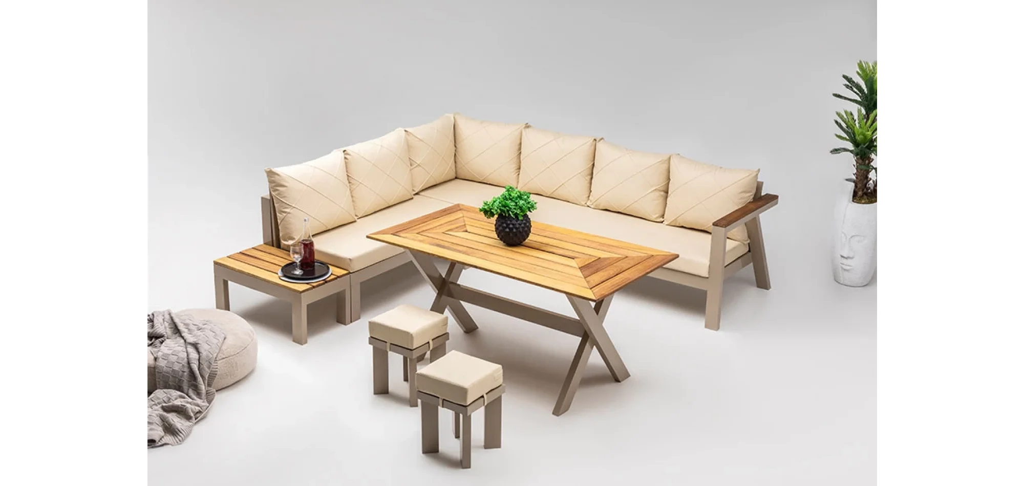 LOTUS KÖŞE TAKIMI ALÜMİNYUM