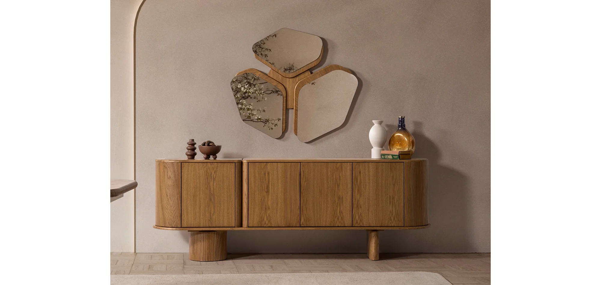 Lova Meşe Yemek Odası Takımı