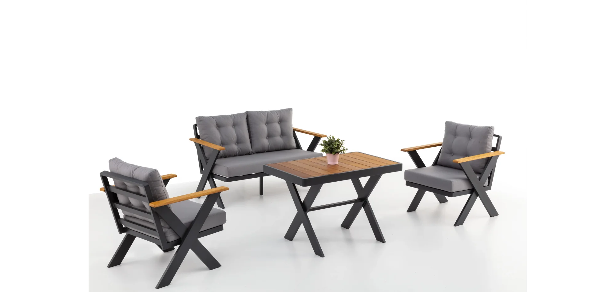 Mini Dubai (X) Alüminyum Balkon Oturma Grubu