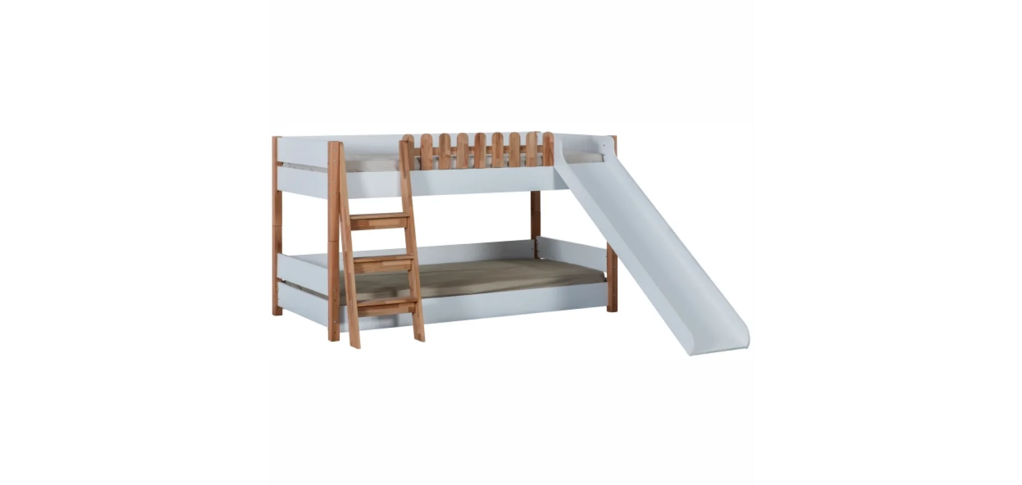 My House Ahşap Kaydıraklı Ranza 90*200