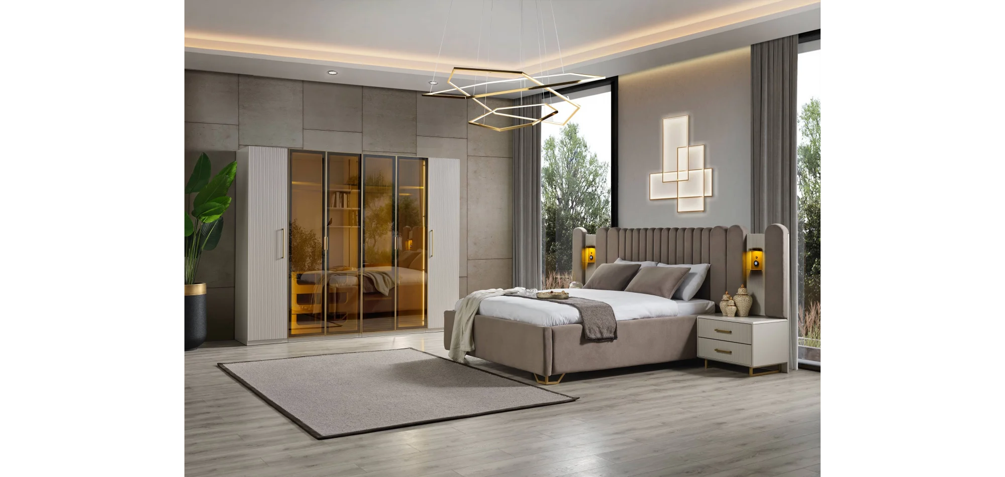 Obsidian Gold Yatak Odası Takımı