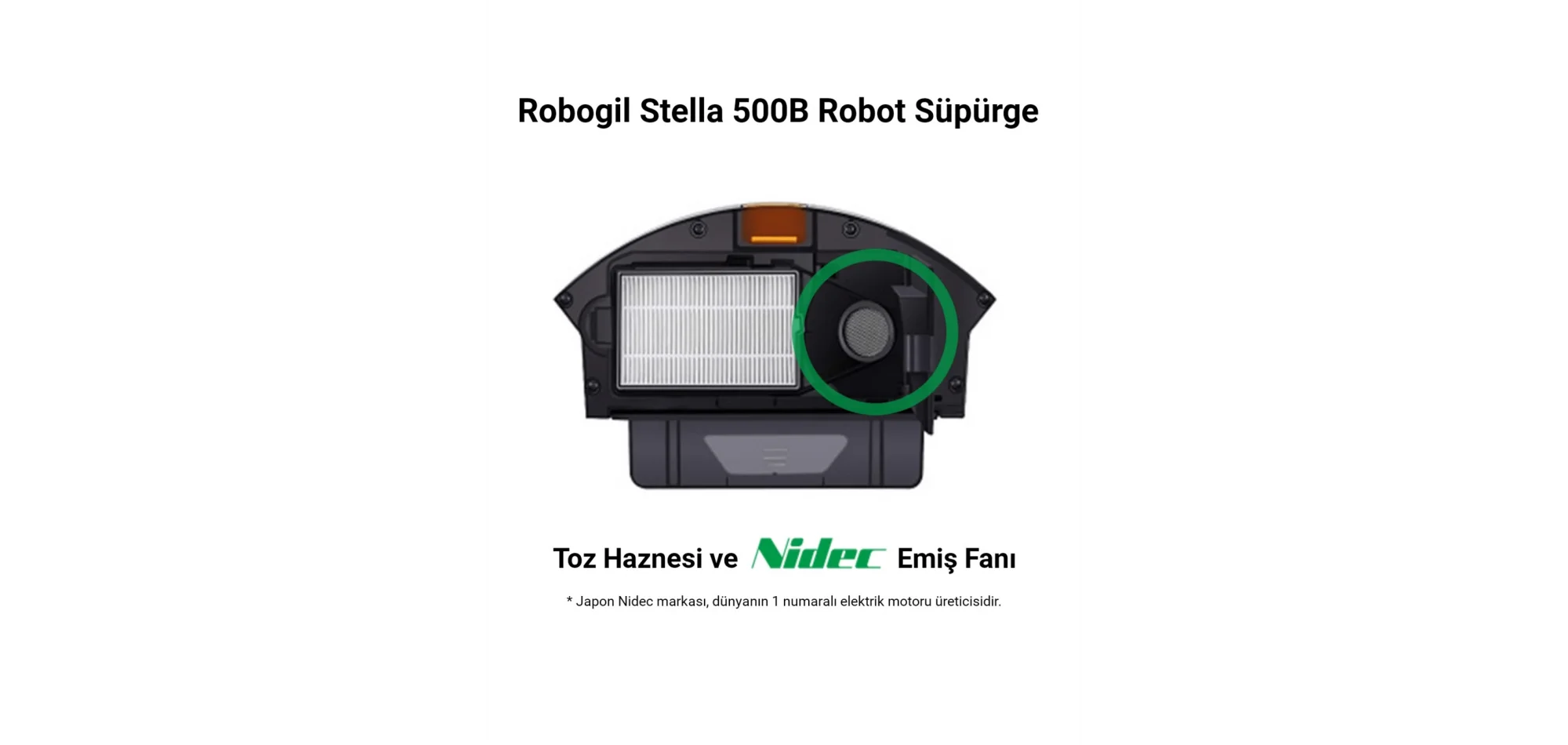 Robogil Stella 500B 2024 Model Yeni Nesil Tasarım Akıllı Robot Süpürge ve Robot Paspas