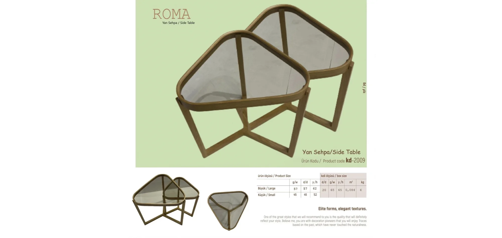 Roma 2li Zigon Sehpa