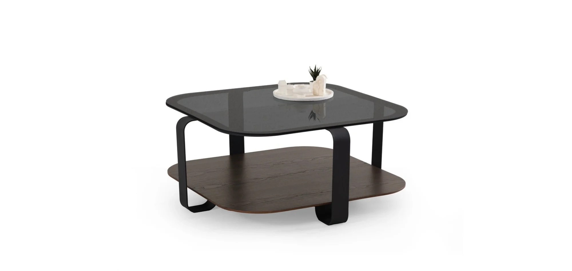 TH-Royal Kare Ceviz Orta Sehpa