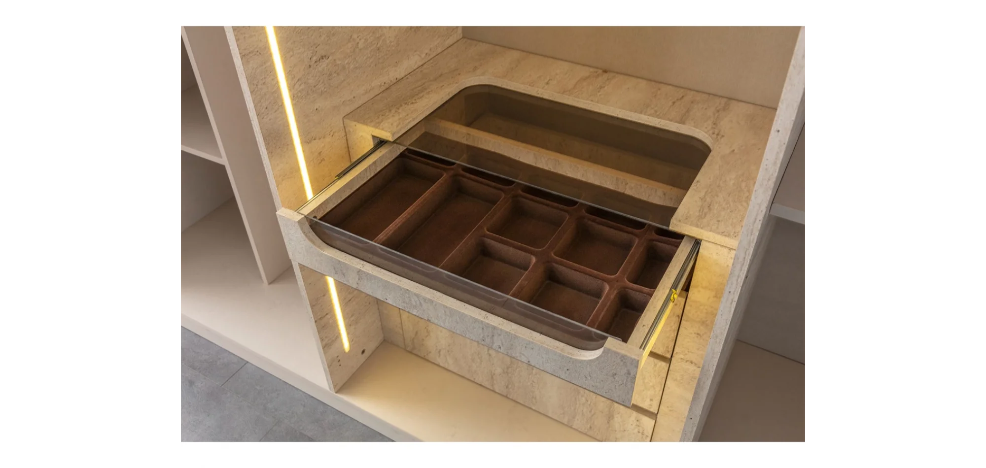 Traverten Dolap 6 Kapılı