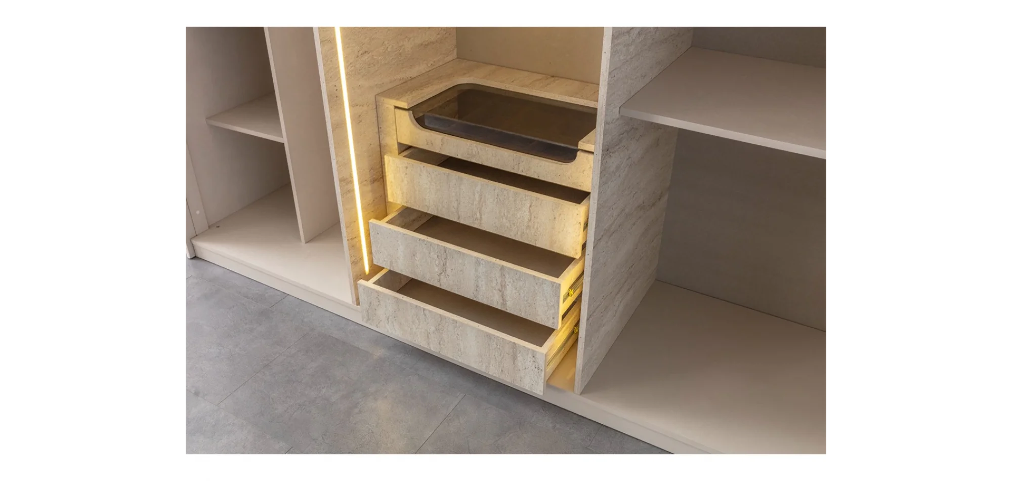 Traverten Dolap 6 Kapılı