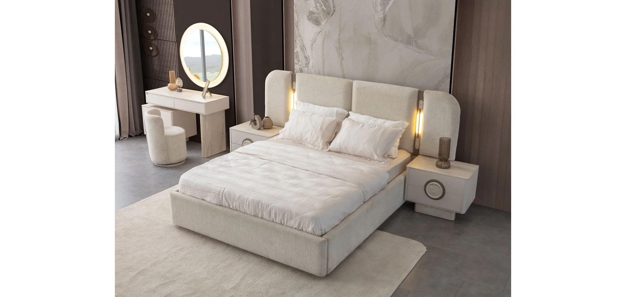 Traverten Karyola(bazalı)