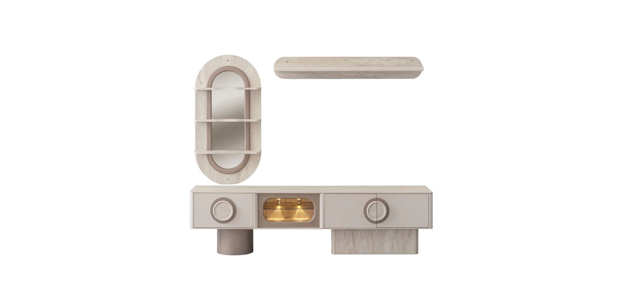 Traverten Tv Ünitesi