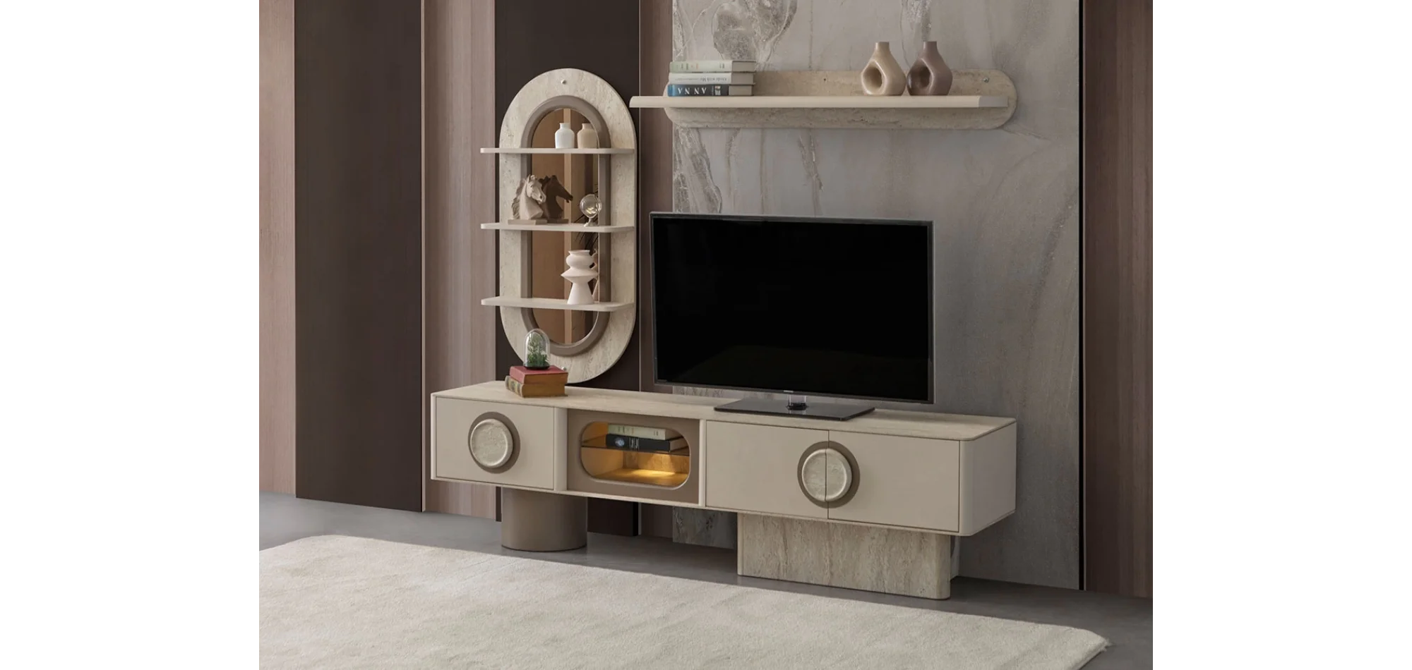 Traverten Tv Ünitesi