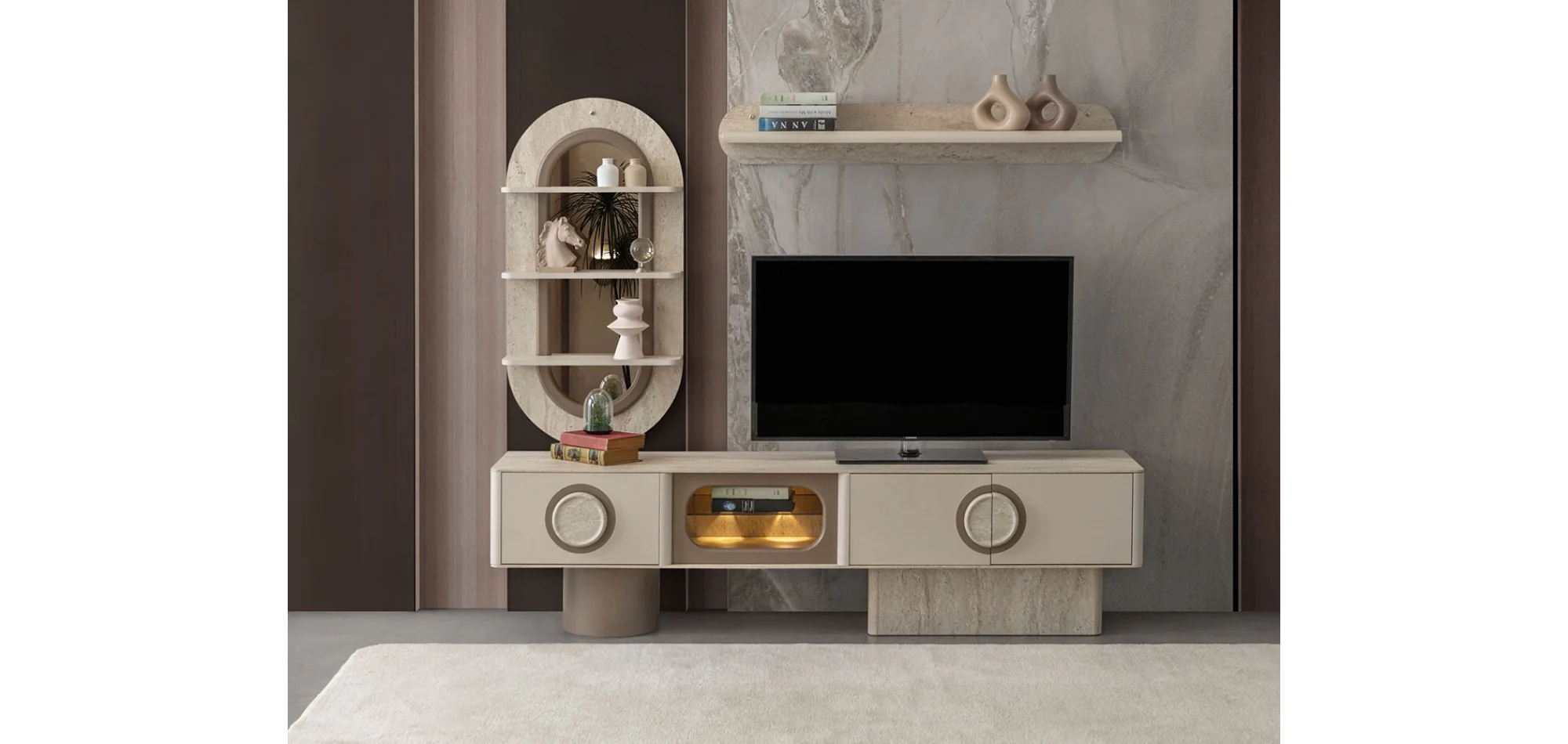 Traverten Tv Ünitesi