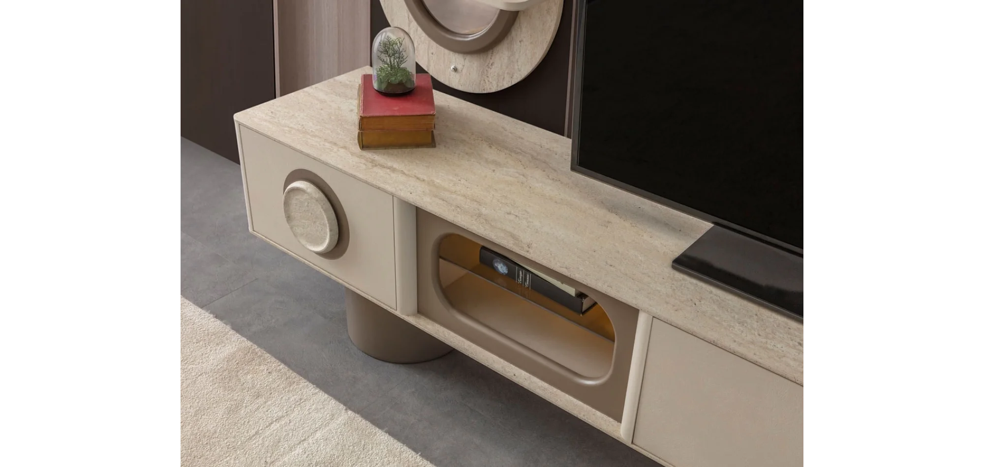 Traverten Tv Ünitesi