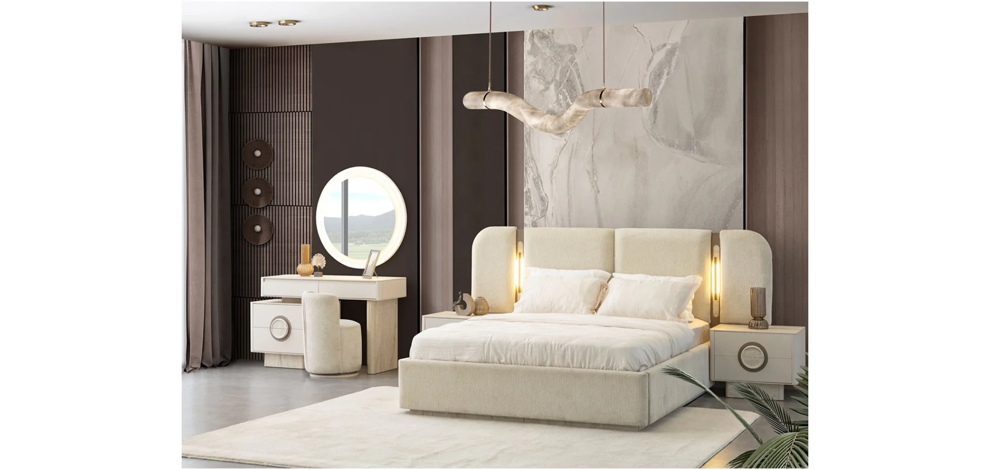 Traverten Yatak Odası Takımı