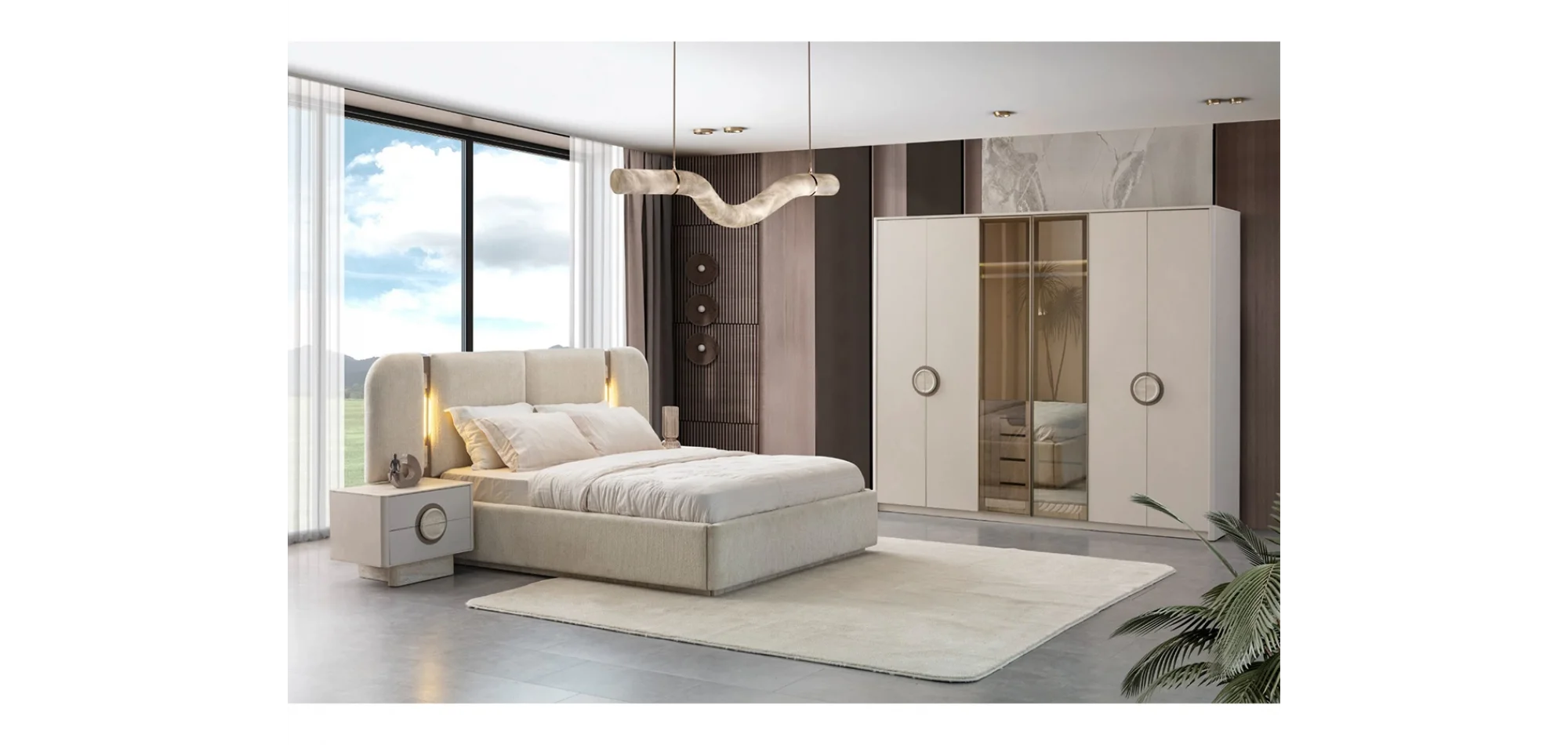 Traverten Yatak Odası Takımı