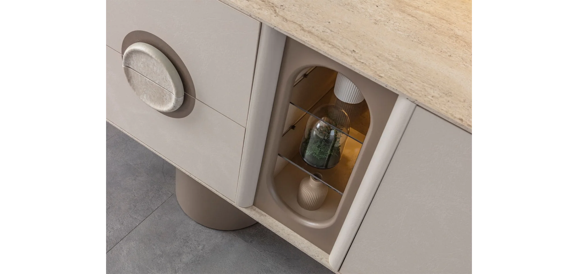 Traverten Yemek Odası Takımı