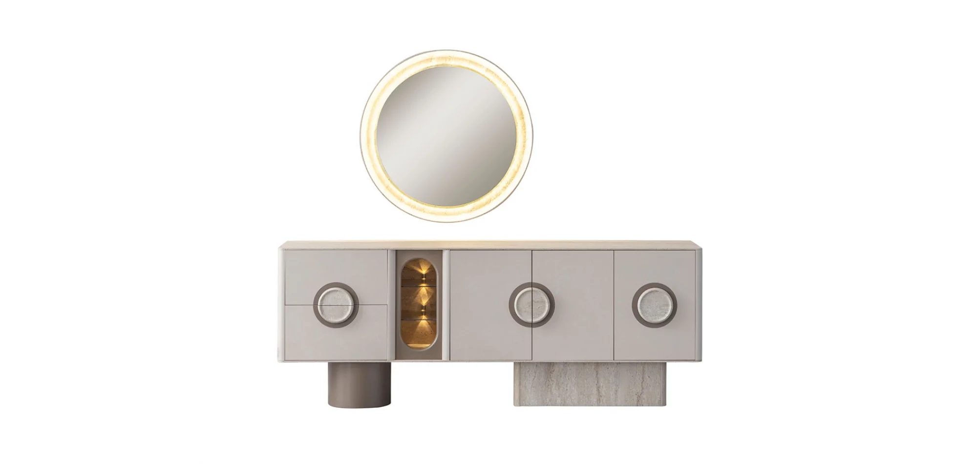 Traverten Yemek Odası Takımı