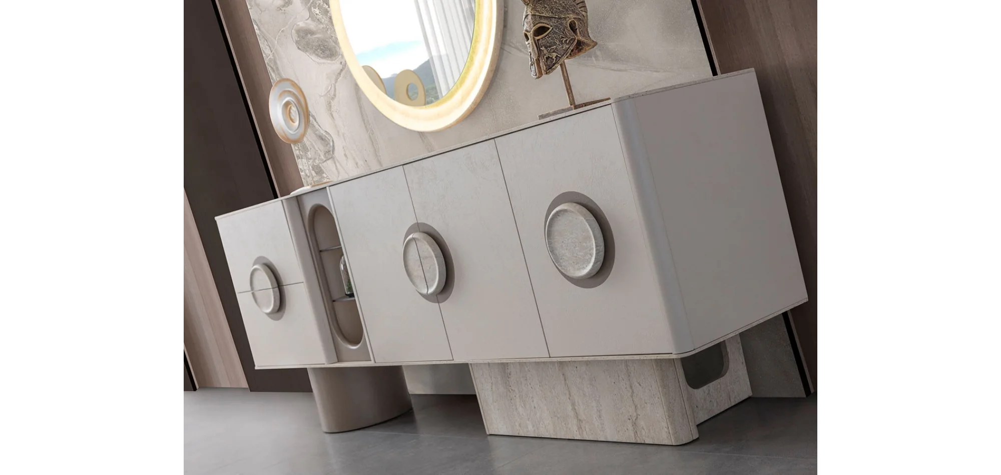 Traverten Yemek Odası Takımı