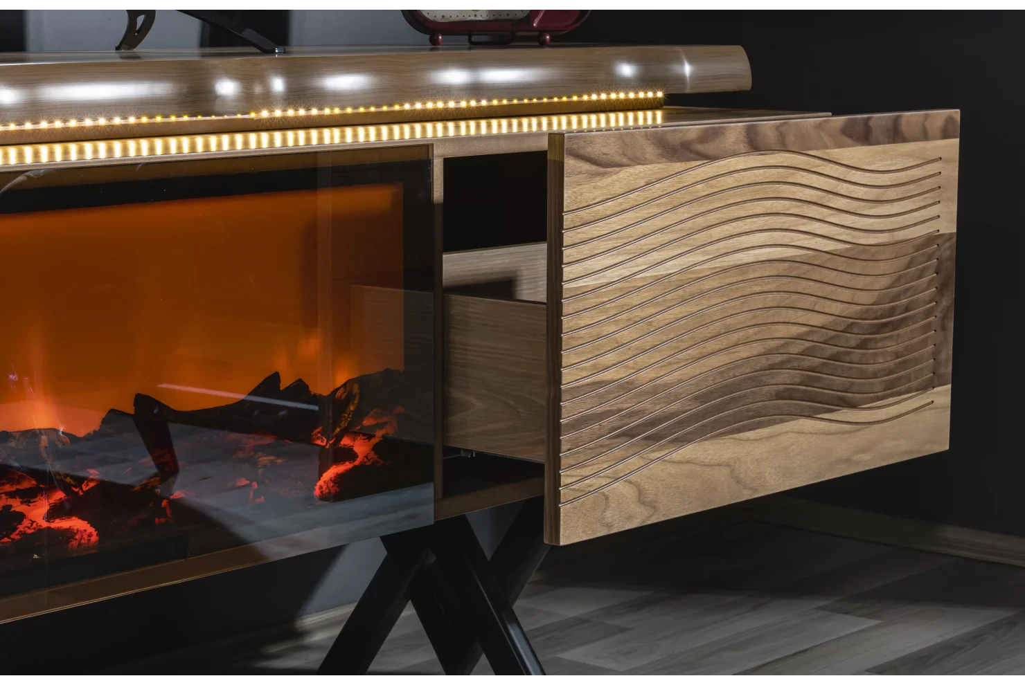 Olimpos Şömineli Tv Ünitesi