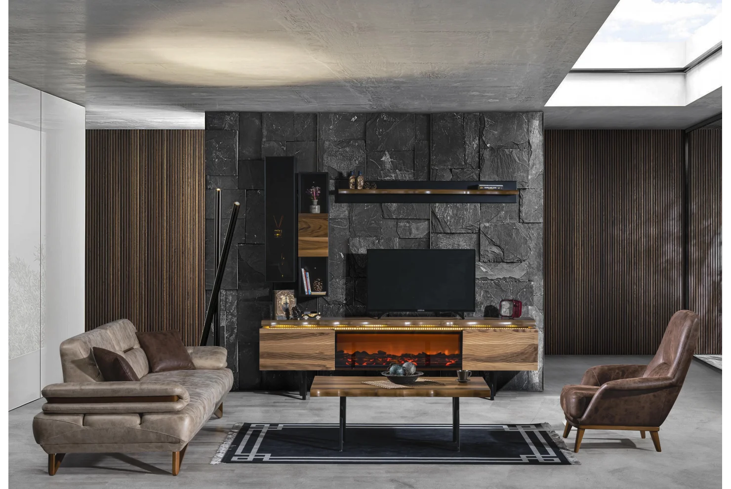 Olimpos Şömineli Tv Ünitesi