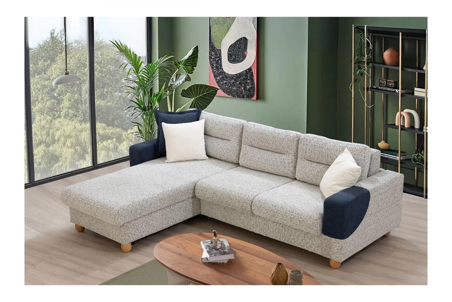 Velin İkili Köşe Koltuk