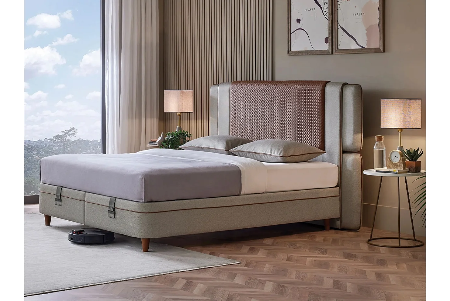 Bamboo Pedic Baza ve Başlık 160x200