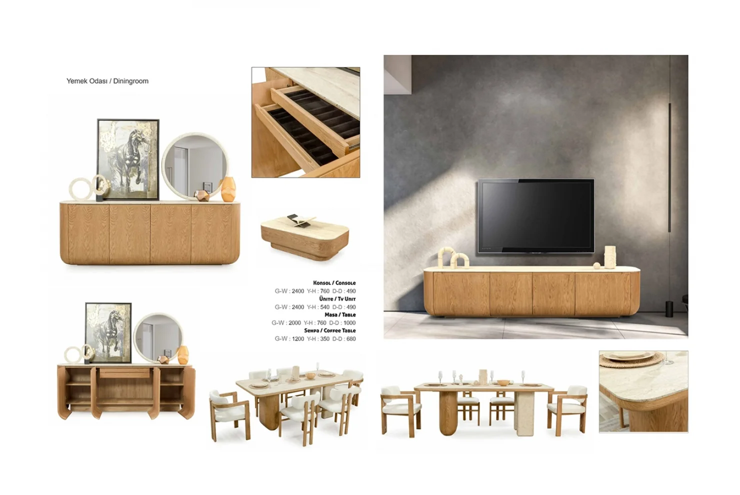 Eravelle Yemek Odası Takımı