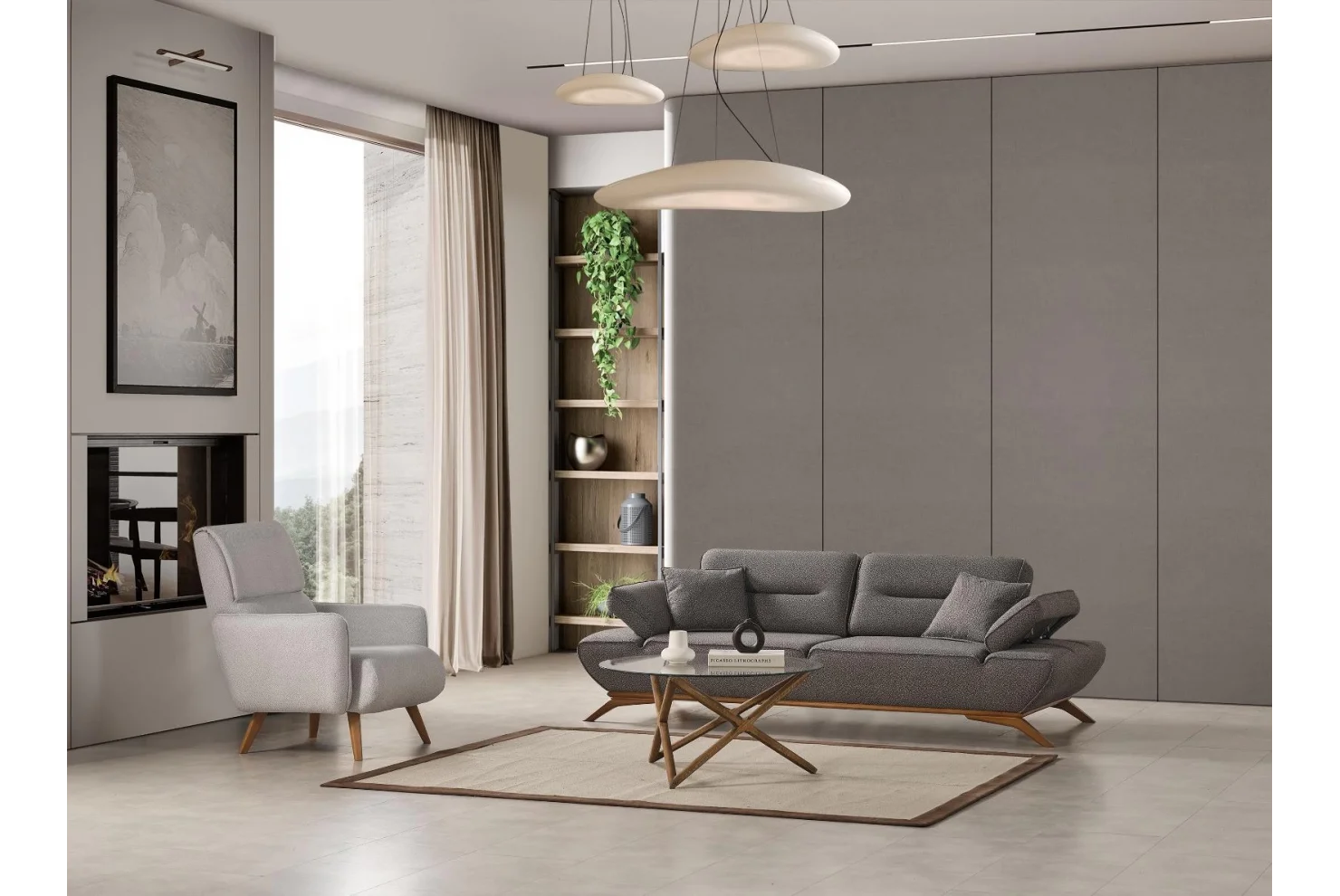 Adel Koltuk Takımı | 3lü Koltuk 2 Adet - Berjer 1 Adet