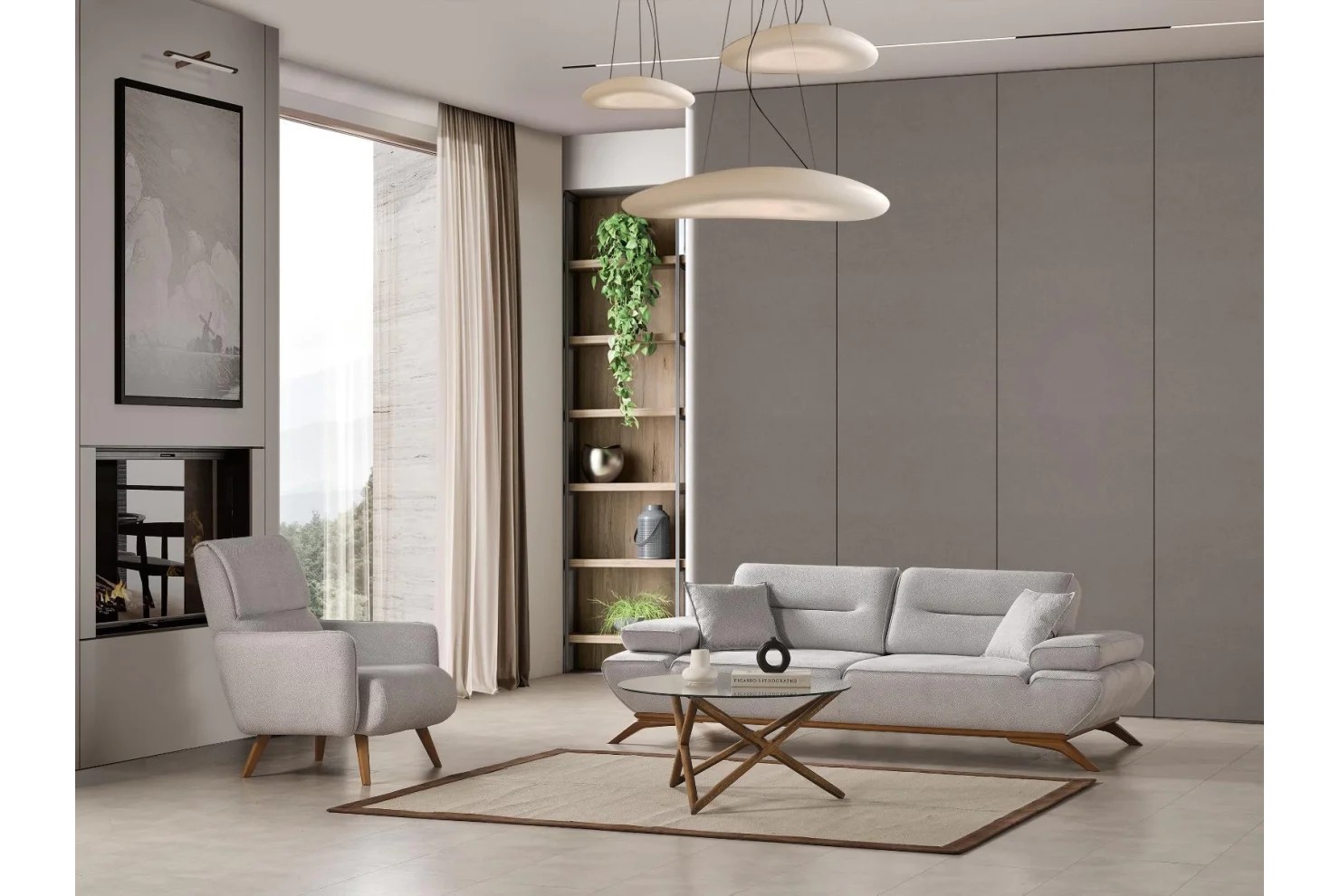 Adel Koltuk Takımı | 3lü Koltuk 2 Adet - Berjer 1 Adet