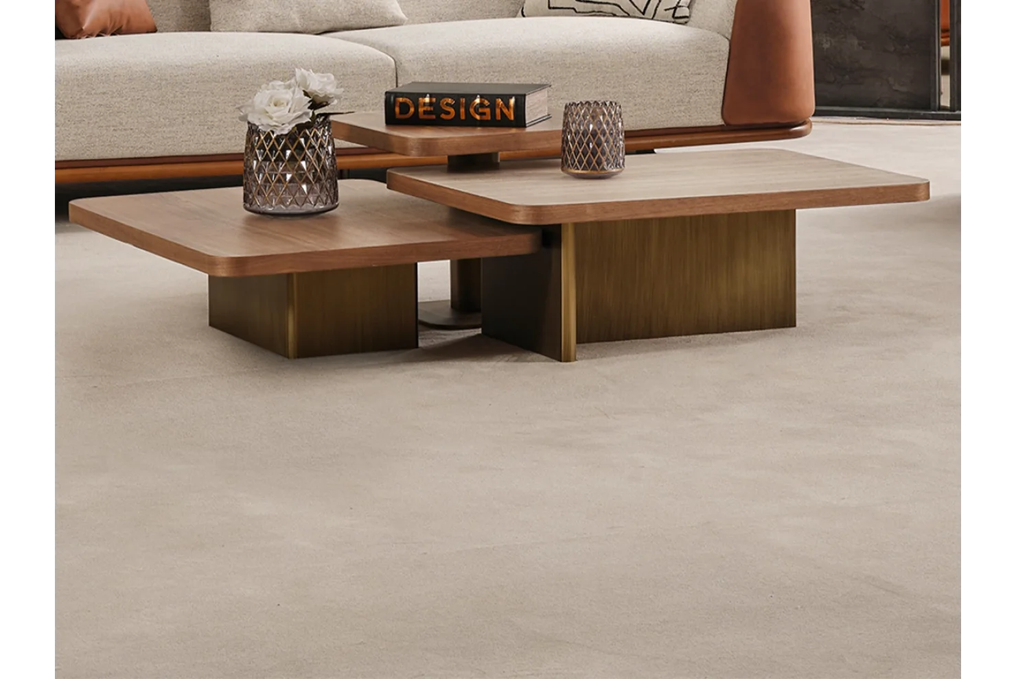 Adora Orta Sehpa (Mermer Desen) (G,92-D,69-Y,33)