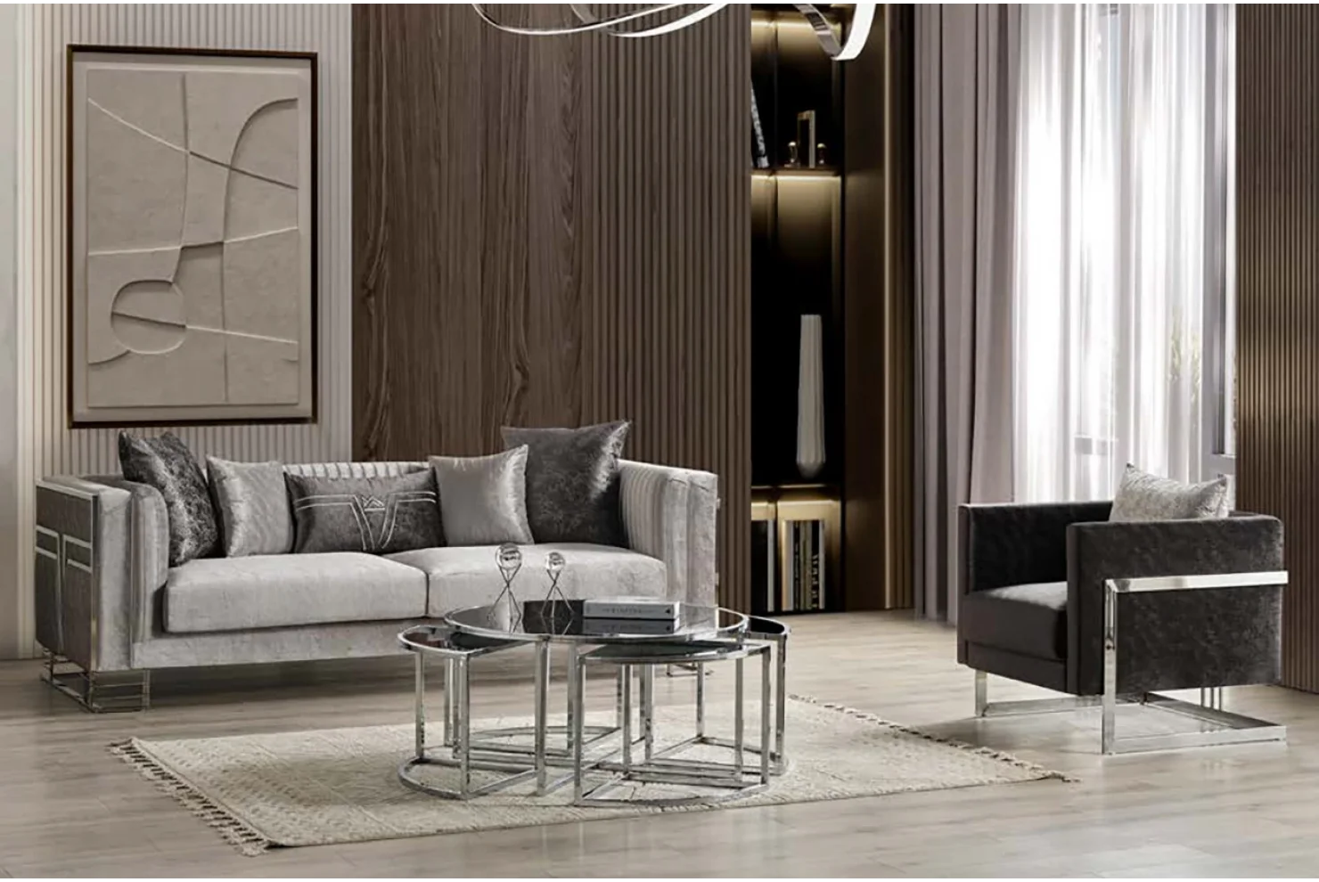 Arven Gümüş Koltuk Takımı