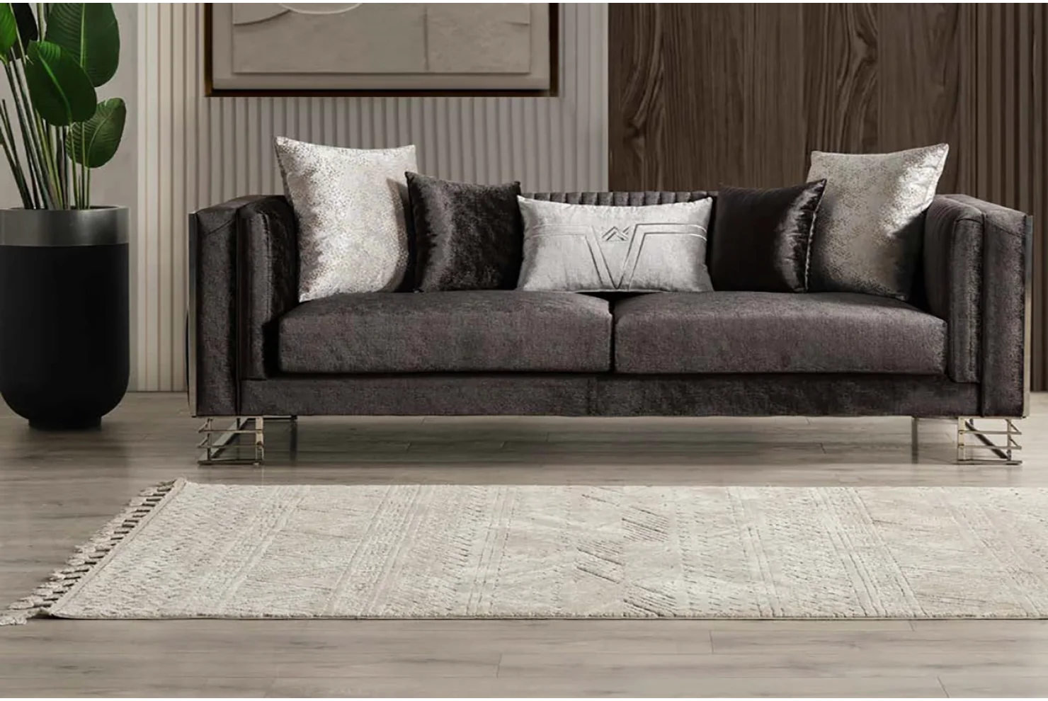 Arven Gümüş 3lü Koltuk