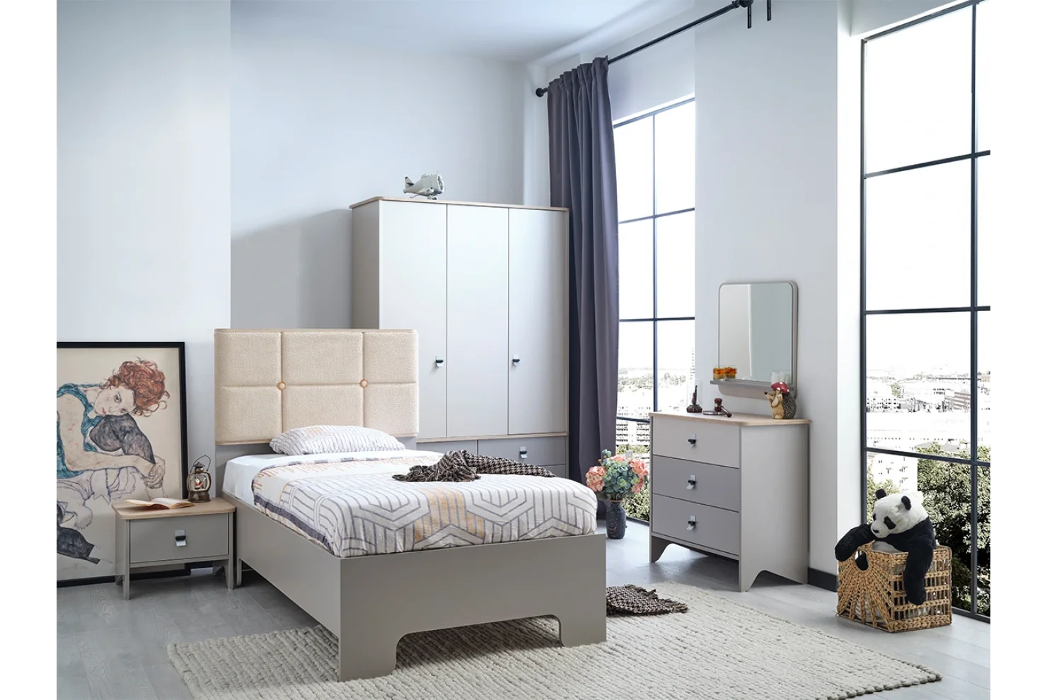 Atlas-K Bazalı Karyola 100x200