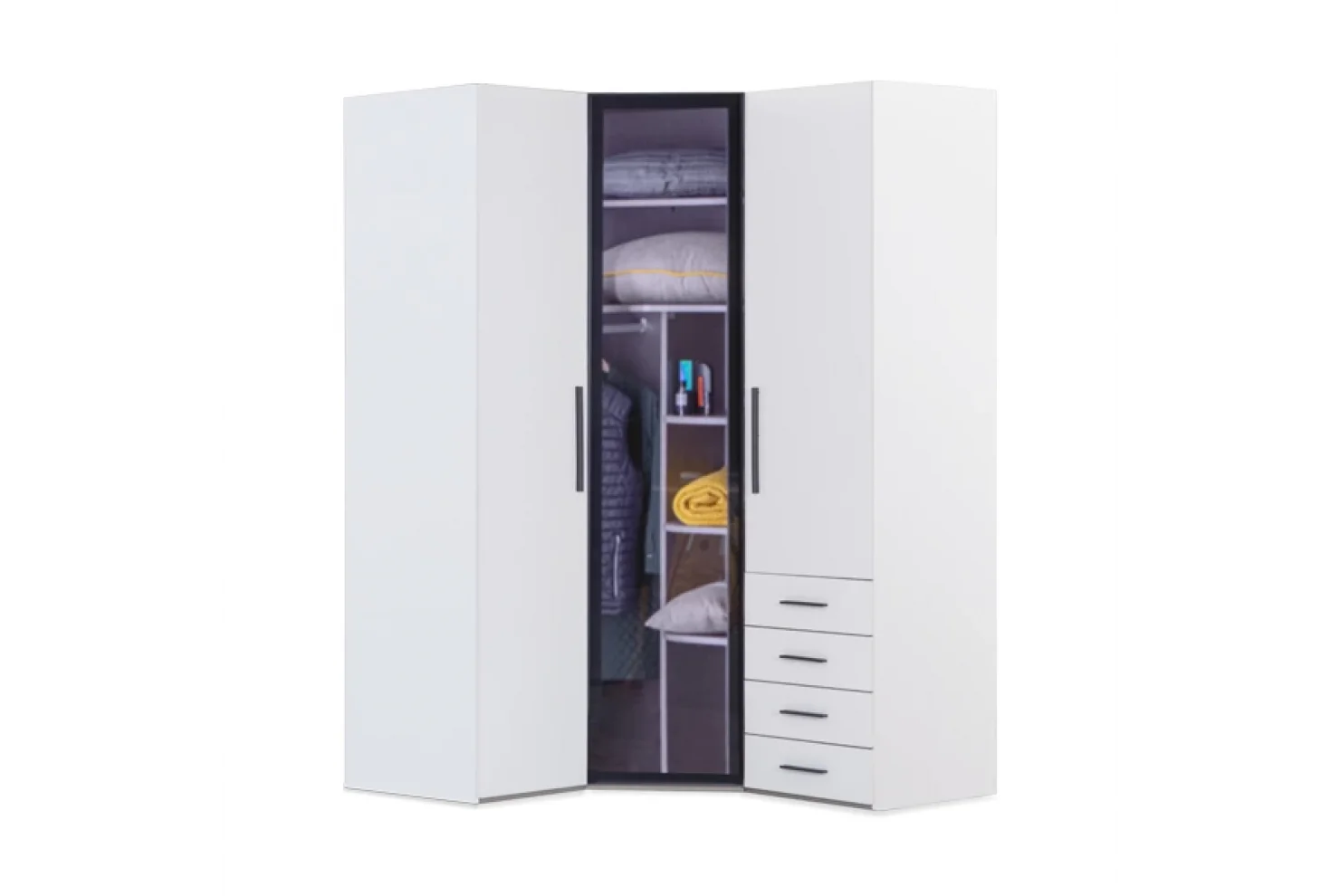 Atlas White Köşe Dolap (Seçenek 808)