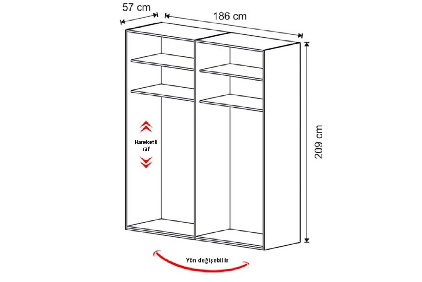 Elegant 4 Kapılı Dolap (Seçenek 401)