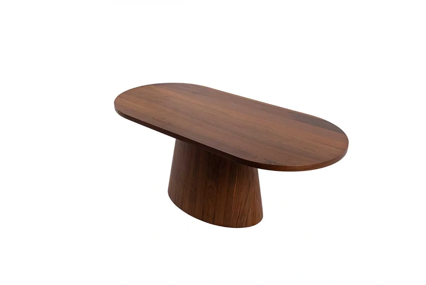 Elips Masa Ceviz Sıvama Ayaklı