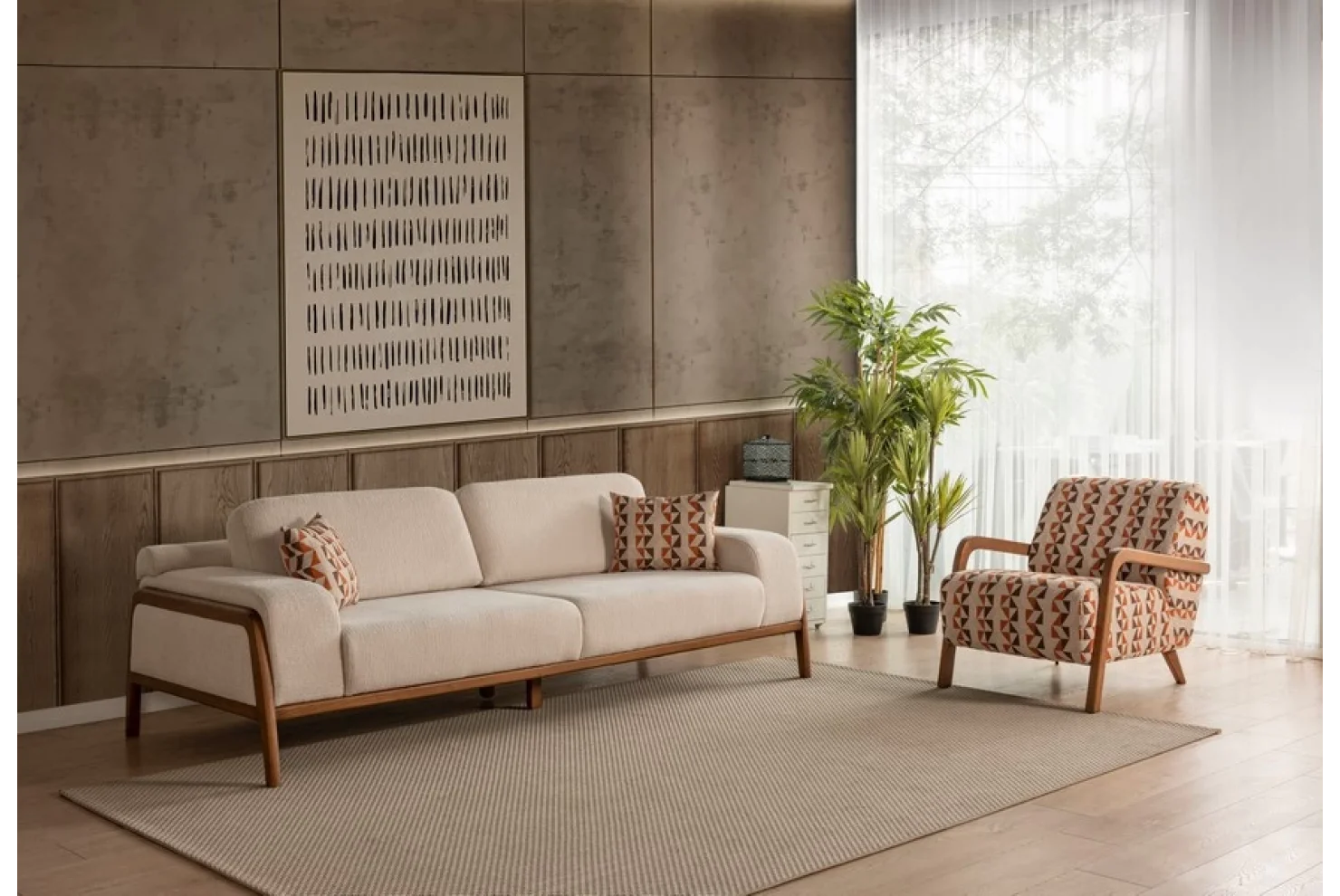 Gemma Koltuk Takımı | 3lü Koltuk 2 Adet - Berjer 1 Adet